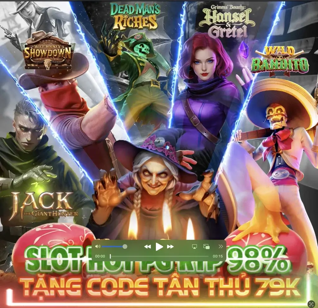Top 5 slot PG thắng lớn tháng 9/2025 tại LC79: Wild Bounty Showdown, Wild Bandito, Jack the Giant Hunter, Dead Man’s Riches, Grimms’ Bounty